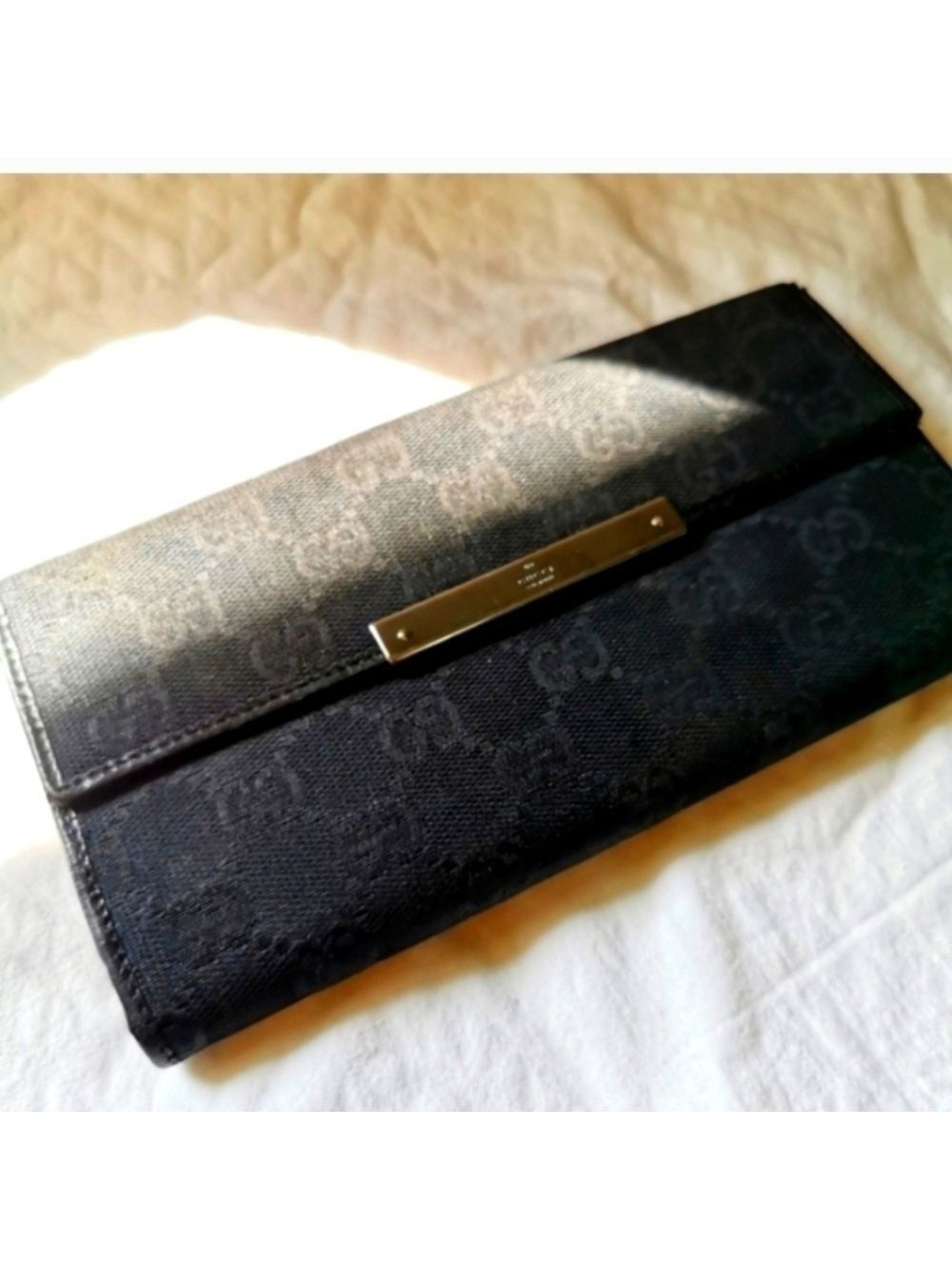 Gucci Vintage Monogram Canvas Long Wallet CardHolders
